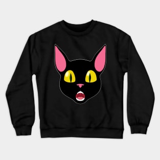 Black Cat Surprised Crewneck Sweatshirt